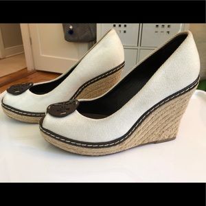 Tory Burch Wedges with leather logo